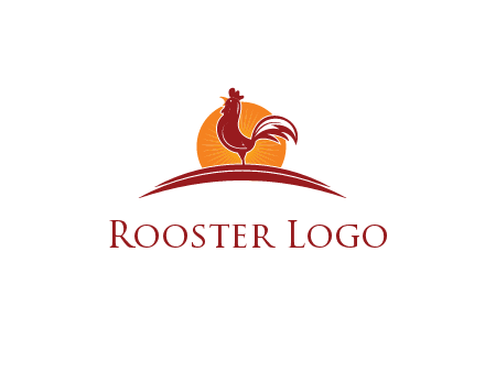 sun behind rooster