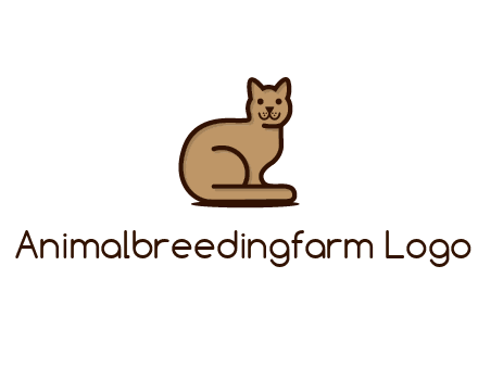 sitting line art cat