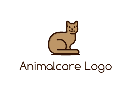 sitting line art cat