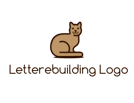 sitting line art cat