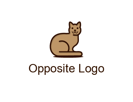 sitting line art cat
