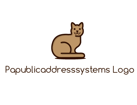 sitting line art cat