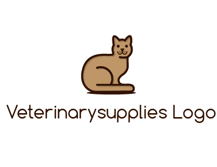 sitting line art cat