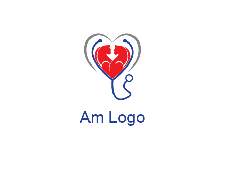 heart and stethoscope dating logo