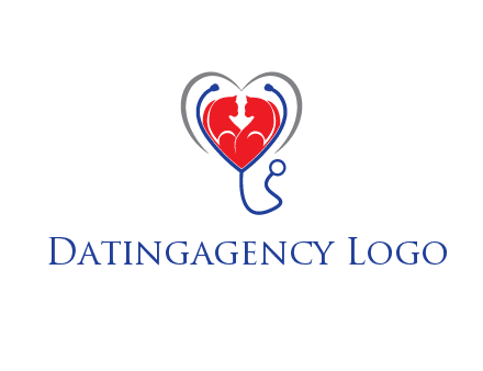 heart and stethoscope dating logo