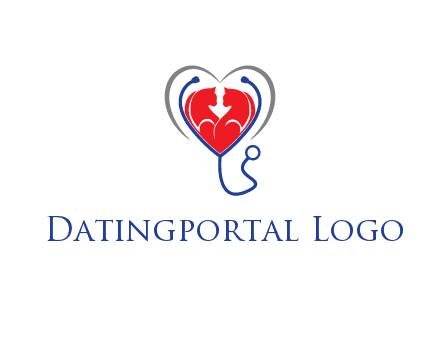 heart and stethoscope dating logo