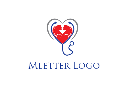 heart and stethoscope dating logo