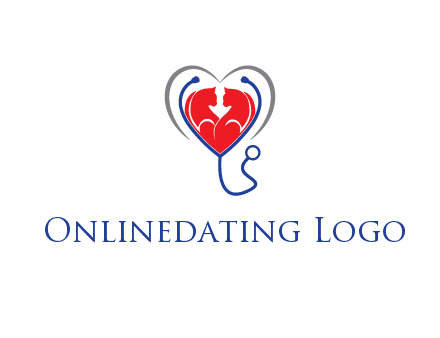 heart and stethoscope dating logo