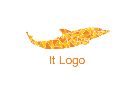 polygonal pattern dolphin