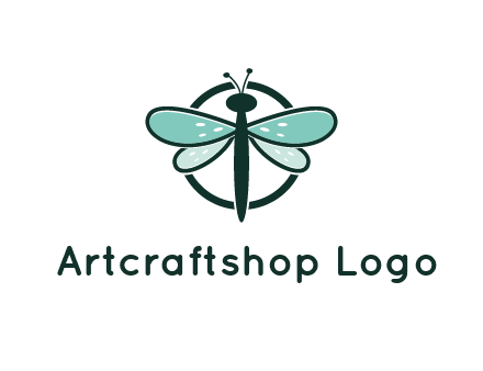 circle behind dragonfly