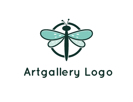 circle behind dragonfly