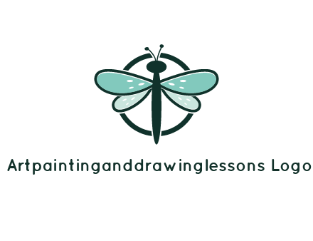 circle behind dragonfly