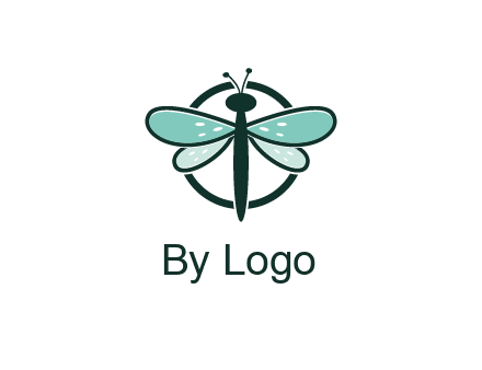 circle behind dragonfly