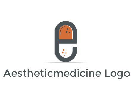 letter E forming pill