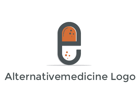letter E forming pill