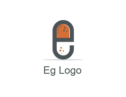 letter E forming pill