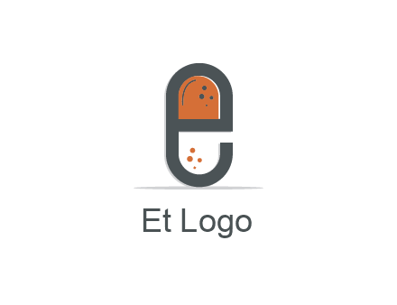 letter E forming pill