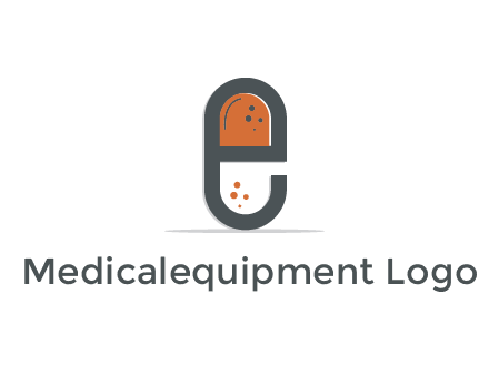 letter E forming pill