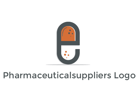 letter E forming pill