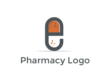 letter E forming pill