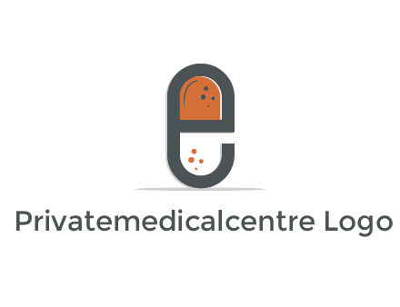 letter E forming pill