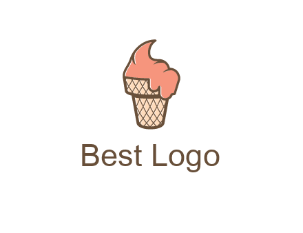 ice cream on cone