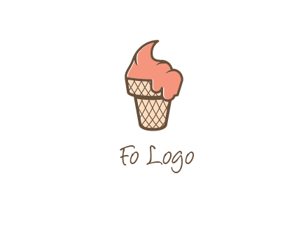 ice cream on cone