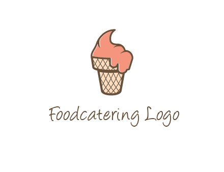 ice cream on cone