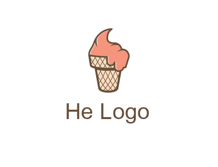 ice cream on cone