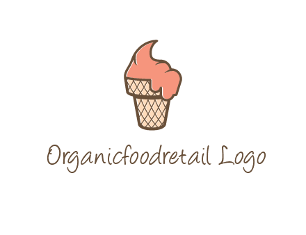 ice cream on cone