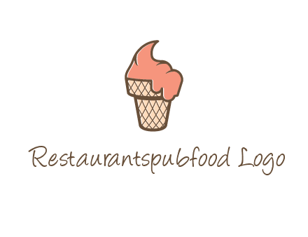 ice cream on cone