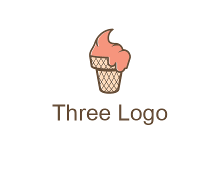 ice cream on cone
