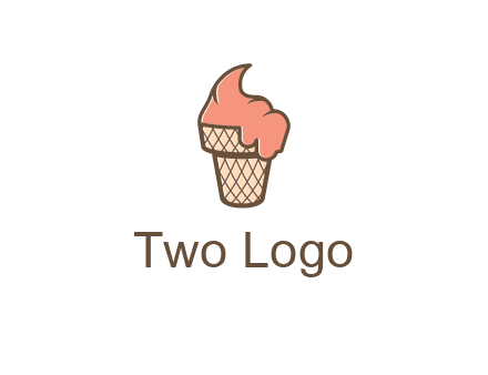 ice cream on cone