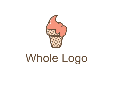 ice cream on cone