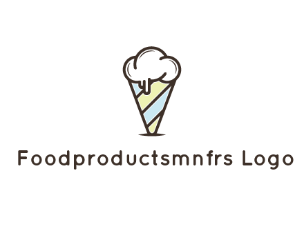 ice cream on striped cone