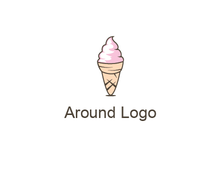 ice cream swirl in cone