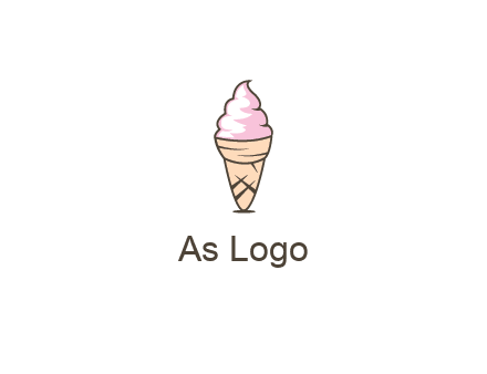 ice cream swirl in cone