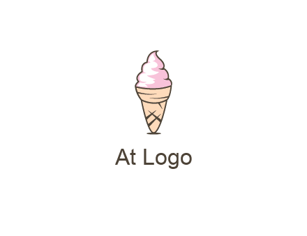 ice cream swirl in cone
