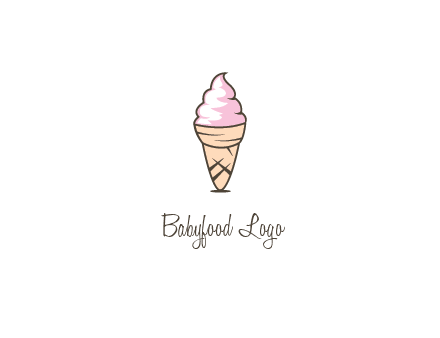 ice cream swirl in cone