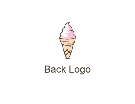 ice cream swirl in cone