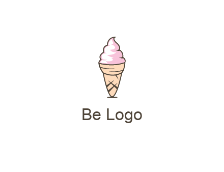 ice cream swirl in cone