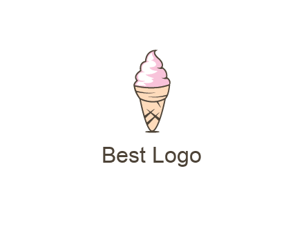 ice cream swirl in cone