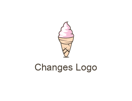 ice cream swirl in cone