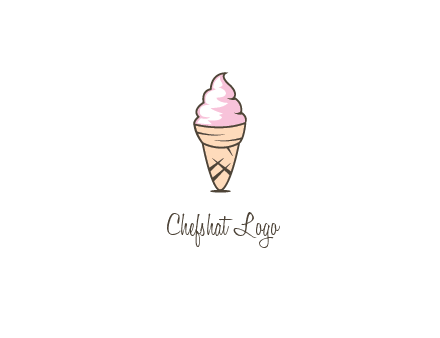 ice cream swirl in cone