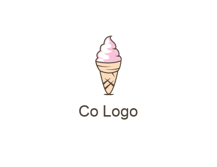 ice cream swirl in cone