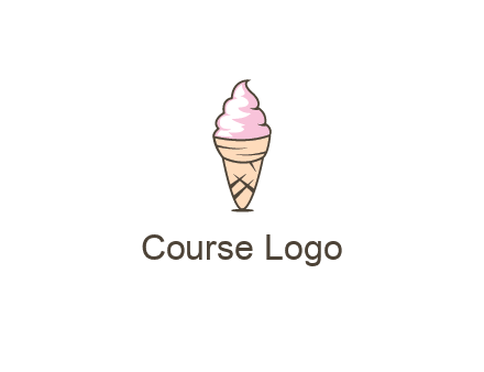 ice cream swirl in cone