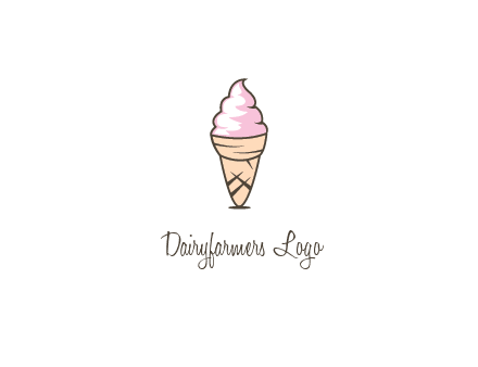 ice cream swirl in cone