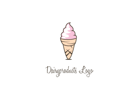 ice cream swirl in cone