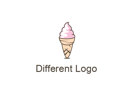 ice cream swirl in cone