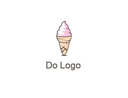 ice cream swirl in cone
